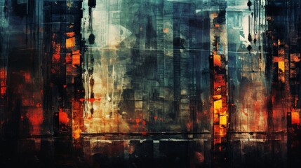 Design a chaotic and gritty abstract background inspired by underground subcultures.