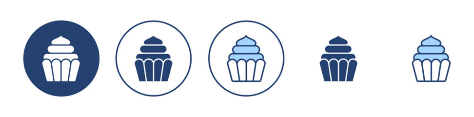 Cup cake icon vector. Cup cake sign and symbol