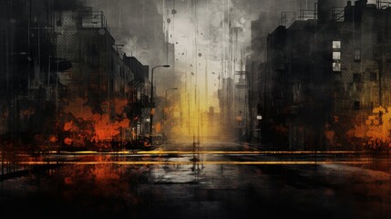Design a grunge-infused abstract background with a raw and gritty urban vibe. - obrazy, fototapety, plakaty