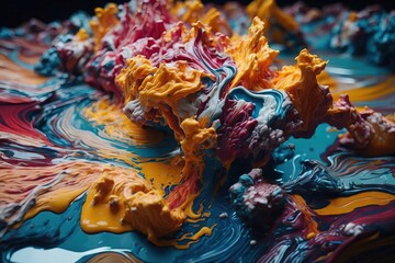 Colorful paint splashes. Abstract background for design