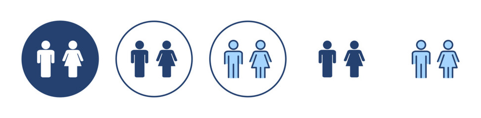 Man and woman icon vector. male and female sign and symbol. Girls and boys