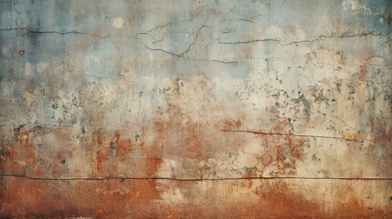 Develop a worn and textured grunge abstract background with layers of peeling wallpaper.