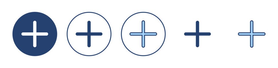 Plus icon vector. Add plus sign and symbol