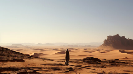 woman in the desert