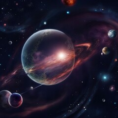 space planet star galaxy illustration background
