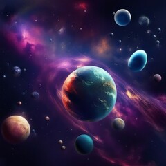 space planet star galaxy illustration background