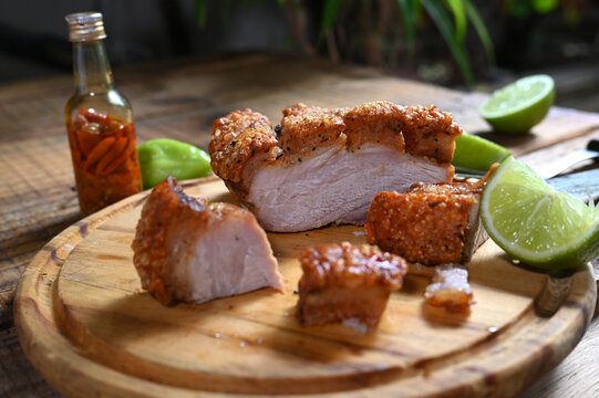 pork rinds, pururuca fried pork skin, pork panceta brazilian food