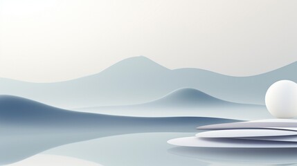 Generate a tranquil minimalist abstract background inspired by the concept of mindfulness.