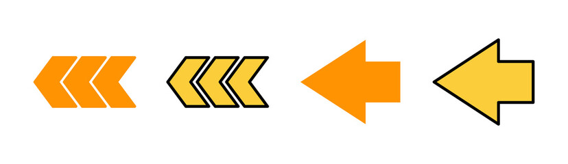 Arrow icon set for web and mobile app. Arrow sign and symbol for web design.