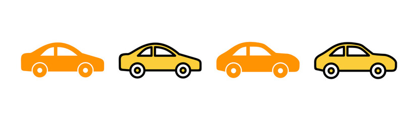Fototapeta premium Car icon set for web and mobile app. car sign and symbol. small sedan