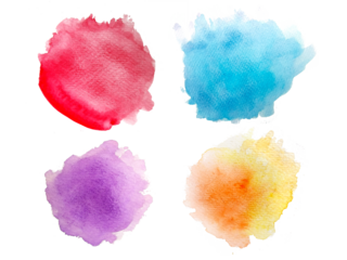 Beautiful watercolor, transparent background