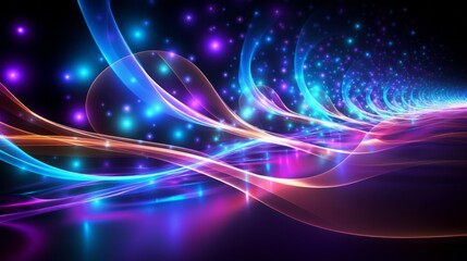 Fototapeta premium A galactic fantasy illustration with beautiful colors. Generative AI. 