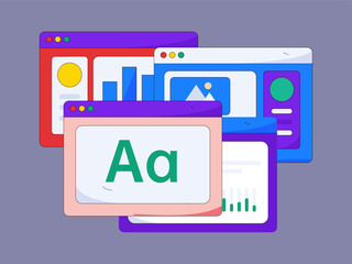 Notification announcement vector creative flat hand drawn illustration
