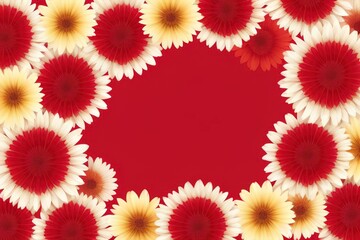 Fototapeta premium Colorful Flower background with copy space for PPT Slide and design templates. 