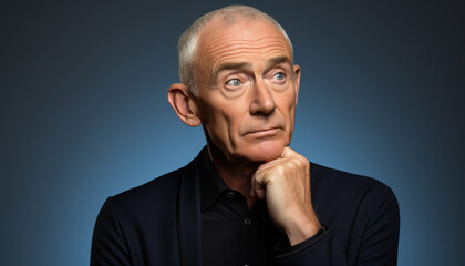Fototapeta premium Portrait of a Mature and Handsome Businessman with a Serious Expression on His Face
