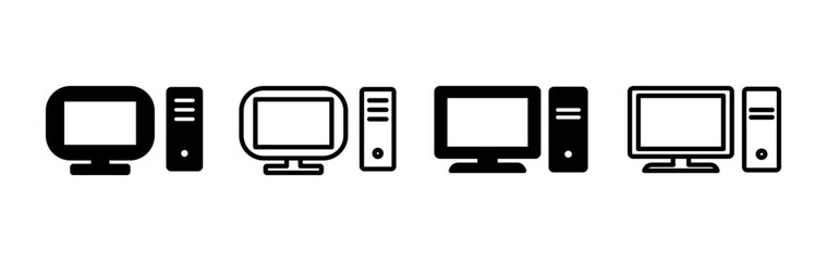 Computer icon vector. computer monitor icon.