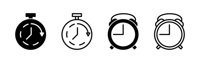 Clock icon. Time icon vector. Clock icon in trendy flat style isolated