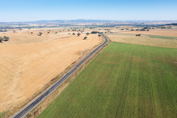 Farmland - Aerial view near Canowindra - NSW Australia