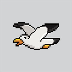 Pixel art illustration Seagull. Pixelated seagull. ocean seagull
icon pixelated for the pixel art game and icon for website and video game.
old school retro.