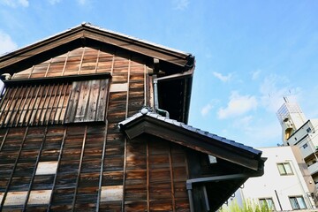 Fototapeta na wymiar Traditional wooden house in Nezu, Tokyo