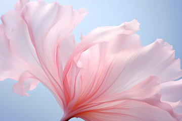 a close - up image of a delicate petal mid - twirl, capturing the grace and movement of a blossom in the midst of its dance in the wind. minimalist wallpaper.