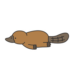 platypus icon. Cartoon illustration of platypus vector icon for web