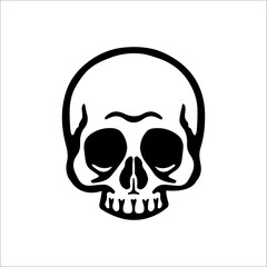 vector illustration skull outline concept