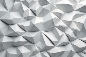 White 3D surface with geometric shapes. Futuristic, illuminated wallpaper. Generative AI
