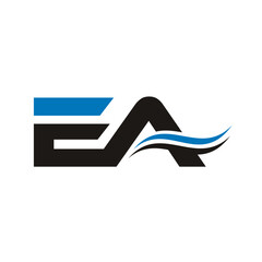 Letter EA modern simple design vector