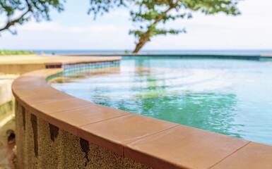 Empty surface of poolside 