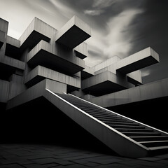 brutalism photography, building