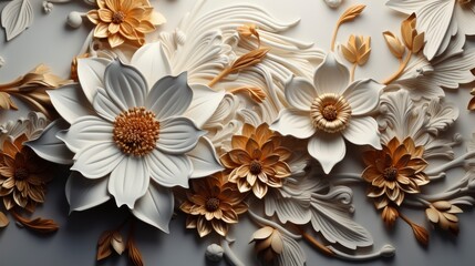Elegant White Wallpaper With Golden Details  , Background Image,Desktop Wallpaper Backgrounds, Hd