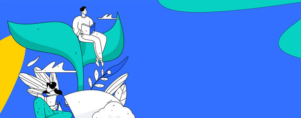 24 solar terms: Beginning of spring, rain, awakening of insects, spring breeze, Qingming Festival, Grain Rain, flat character vector concept operation hand-drawn illustration
