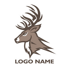 Deer Head Logo Vector for Elegant Design Branding