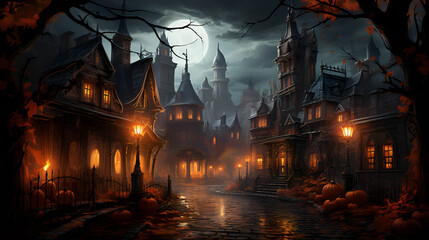 Haunted houses halloween