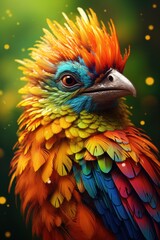 A vibrant bird with beautiful feathered crest