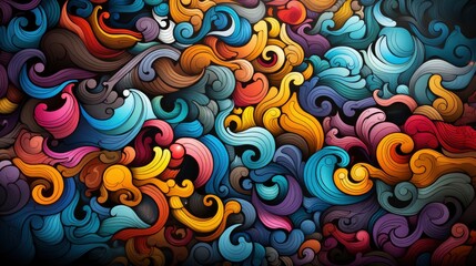 Fototapeta premium Hand Drawn Doodle Background , Background Image,Desktop Wallpaper Backgrounds, Hd