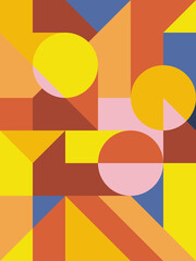 Obraz premium Vintage geometric abstract illustration. Perfect for paintings, posters, billboards or cover art.