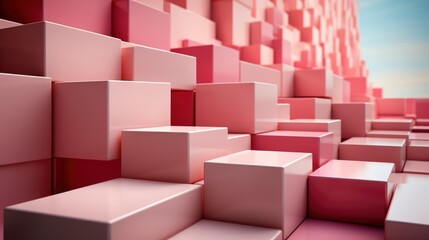 Fototapeta premium Pastel Pink Coloured Geometric Mural Wallpaper , Background Image,Desktop Wallpaper Backgrounds, Hd