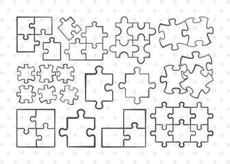 Puzzle Clipart SVG, Puzzle Piece Svg, Jigsaw Puzzle Svg, Puzzle Svg, Autism Svg, Puzzle Pattern Svg, Puzzle Svg Bundle