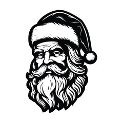 Silhouette of santa claus christmas