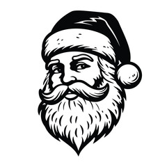 Silhouette of santa claus christmas