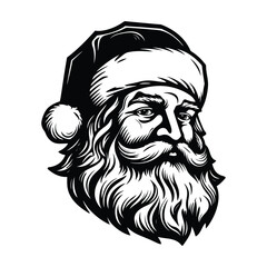 Silhouette of santa claus christmas
