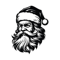 Silhouette of santa claus christmas