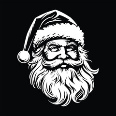 Silhouette of santa claus christmas