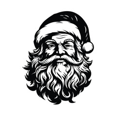 Silhouette of santa claus christmas