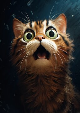 kitty cat kitten surprised look face shocked looking sky profile breathtaking entertainment