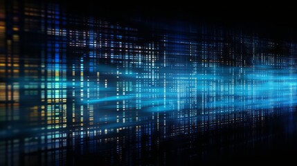 Colorful background blue binary code, code used in digital computers, based on a binary number system in which there are only two possible states, off and on, usually symbolized by 0 and 1.