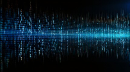 Fototapeta premium Colorful background blue binary code, code used in digital computers, based on a binary number system in which there are only two possible states, off and on, usually symbolized by 0 and 1.
