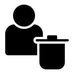 trash glyph icon